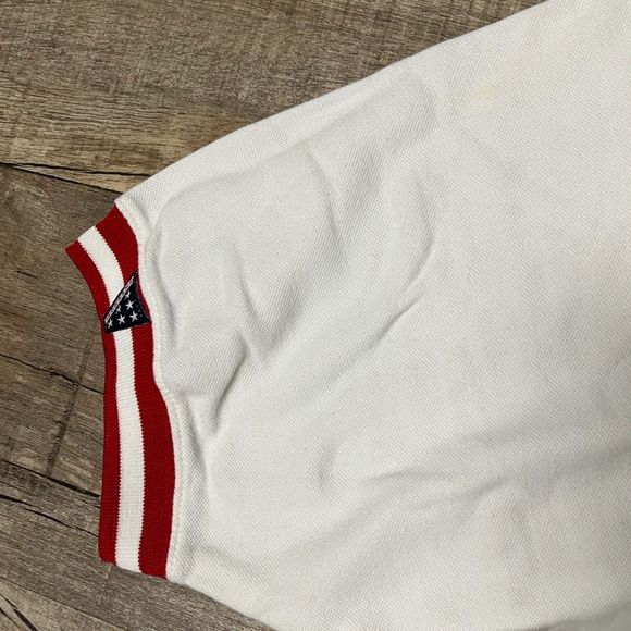 Rock Point Freedom Polo Shirt Mens Large White Short Sleeve Nelson Energy - Picture 7 of 11
